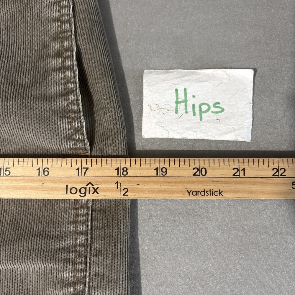 Gap Y2K Corduroy Skirt Size 2 Gray Snap Front Mini Short Straight Boho Academia - Picture 8 of 9